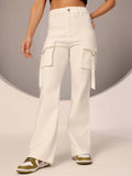 Women's Blue Solid Regular Fit Jeans | ST23 - view 7