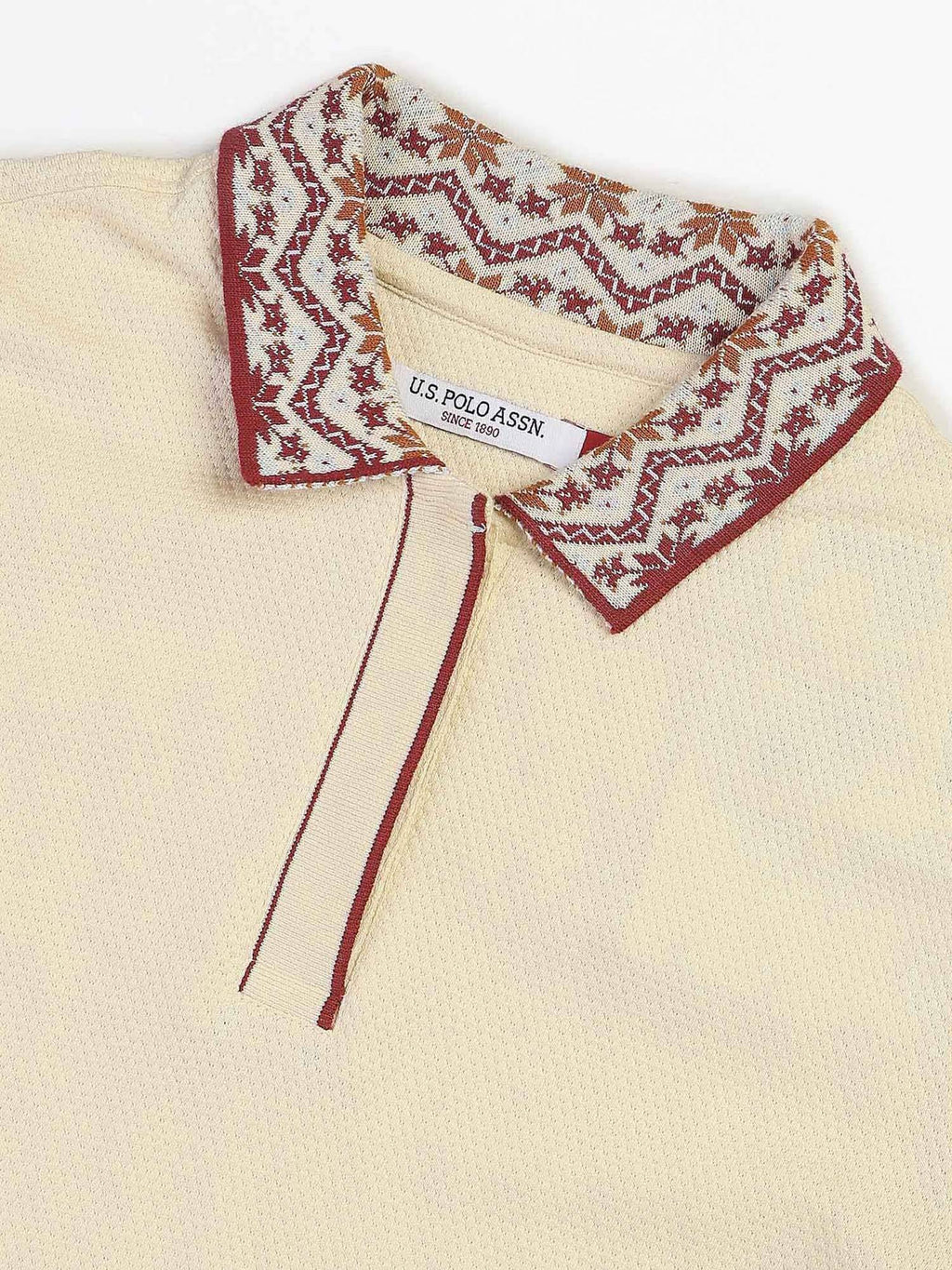White Cotton Half Sleeves Polo T-Shirt | PW43 - view 8