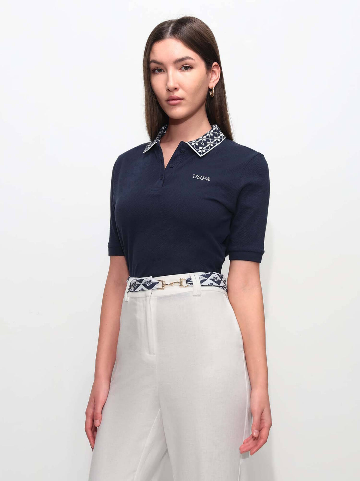 Regular Fit Scalloped Edge Polo T-Shirt | PW43 - view 26