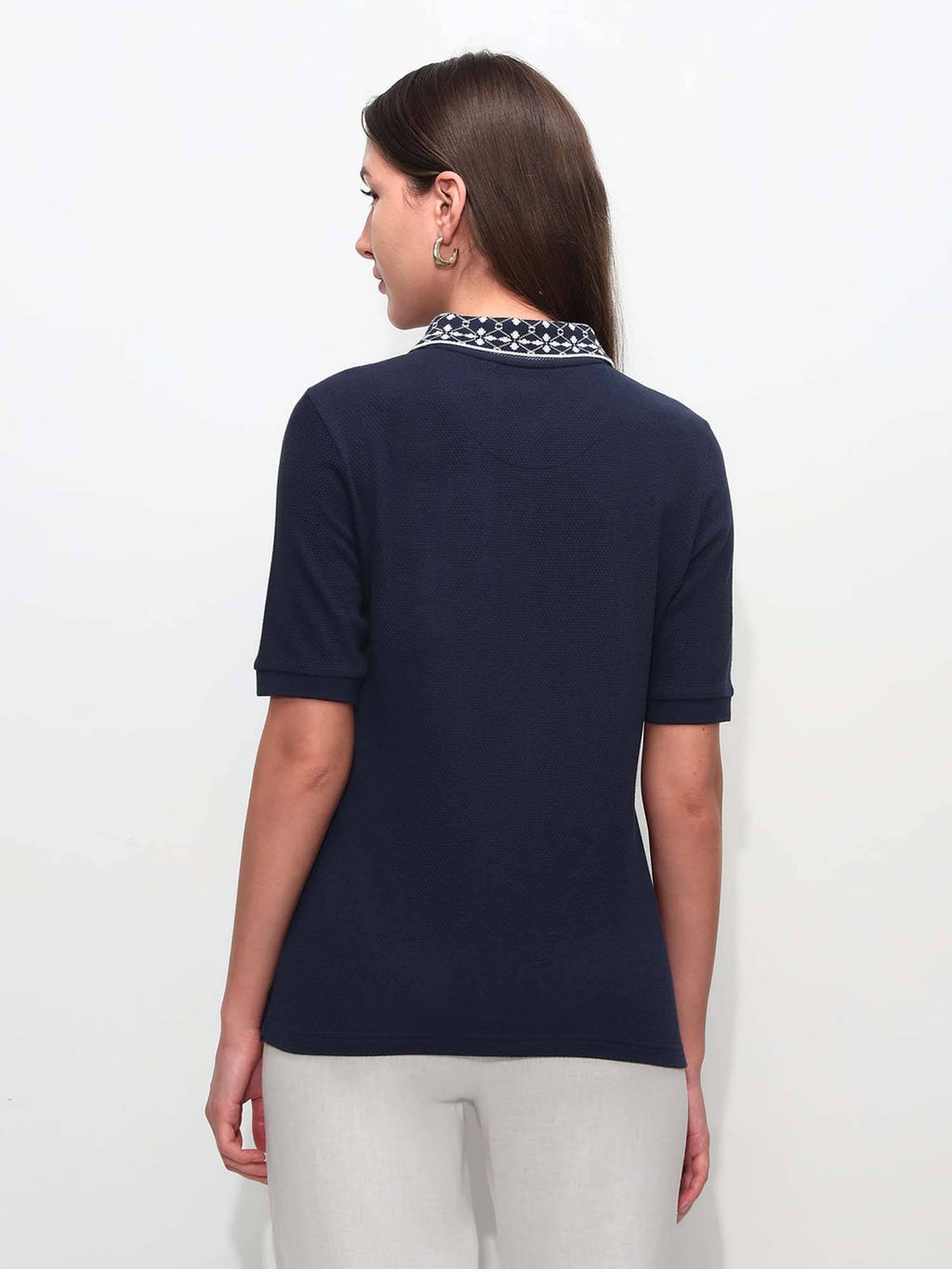 Regular Fit Scalloped Edge Polo T-Shirt | PW43 - view 27