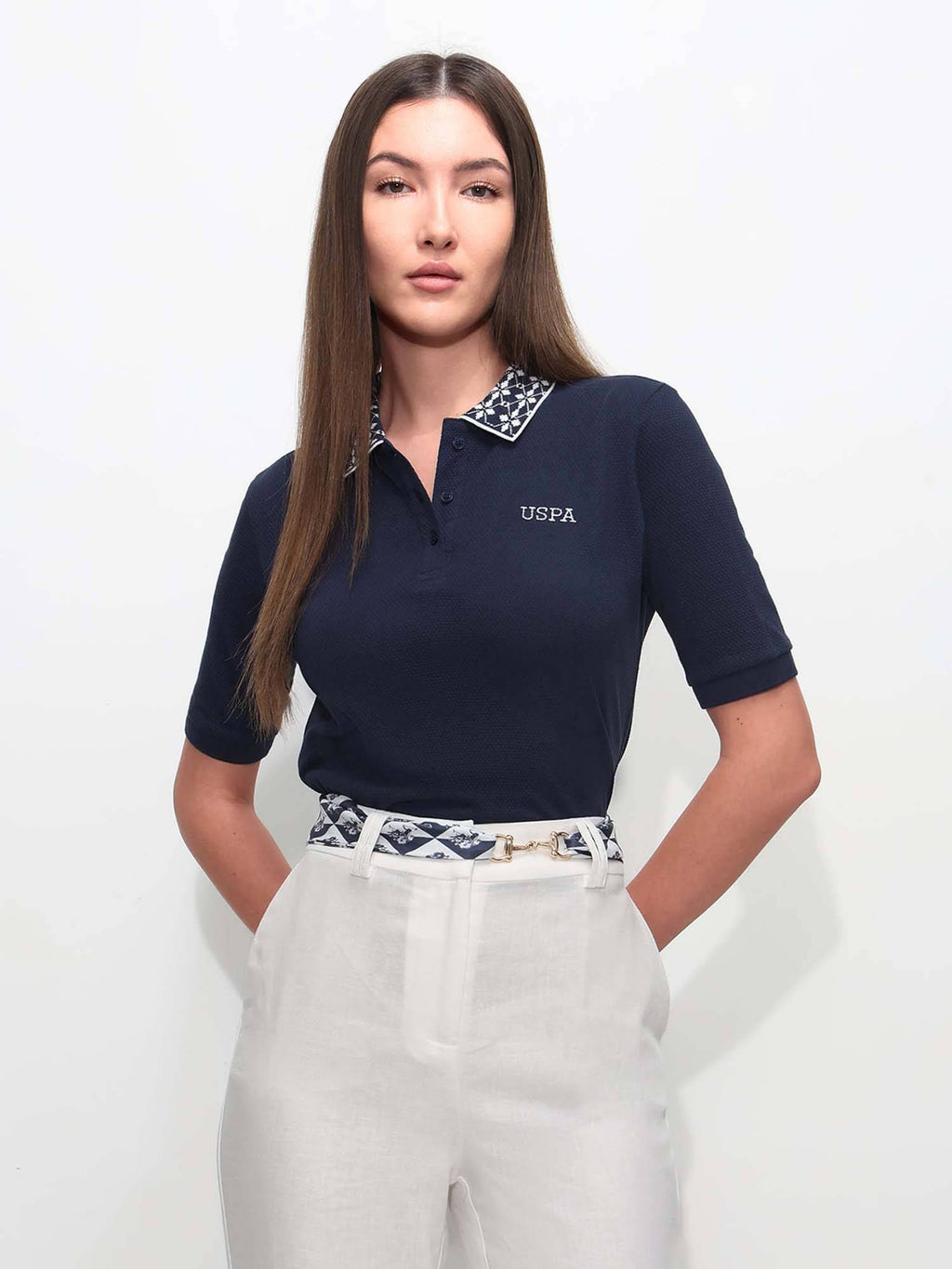 Regular Fit Scalloped Edge Polo T-Shirt | PW43 - view 28