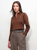 Brown Cotton Full Sleeves Shirt | S67 - view 1