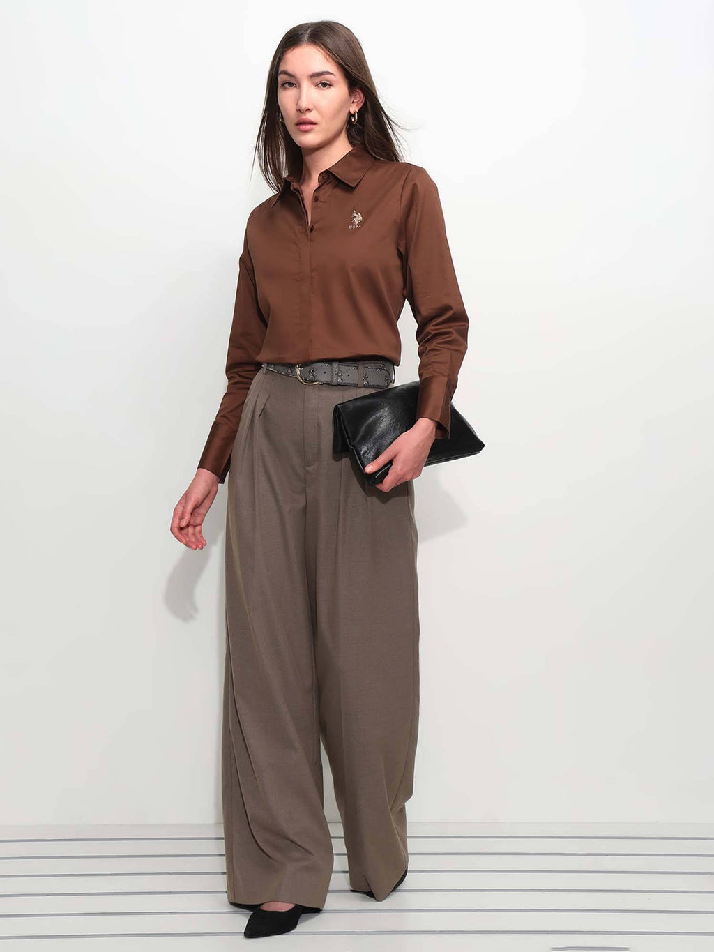 Brown Cotton Full Sleeves Shirt | S67 - view 3