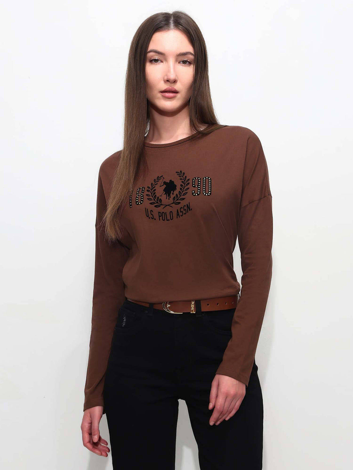 Brown Cotton Full Sleeves T-Shirt | PW43 - view 6
