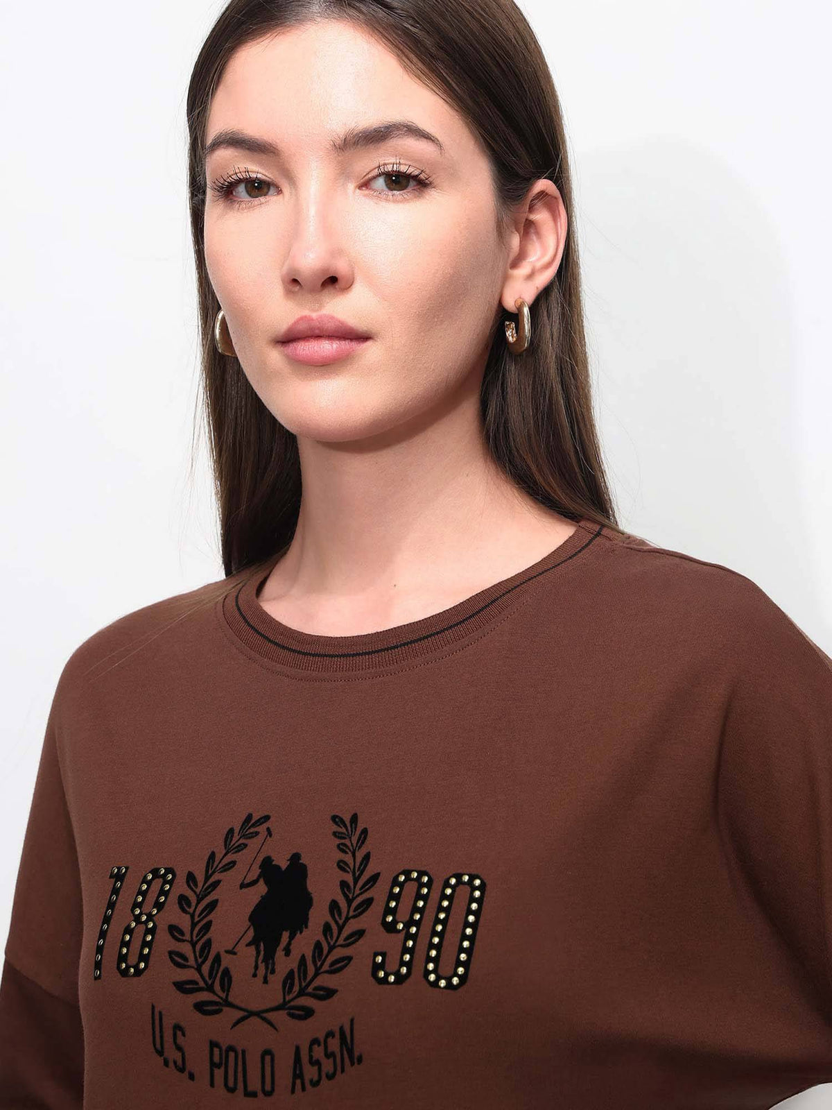 Brown Cotton Full Sleeves T-Shirt | PW43 - view 7