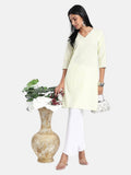 Regular Fit Embraided Blue Kurta | U3S - view 8