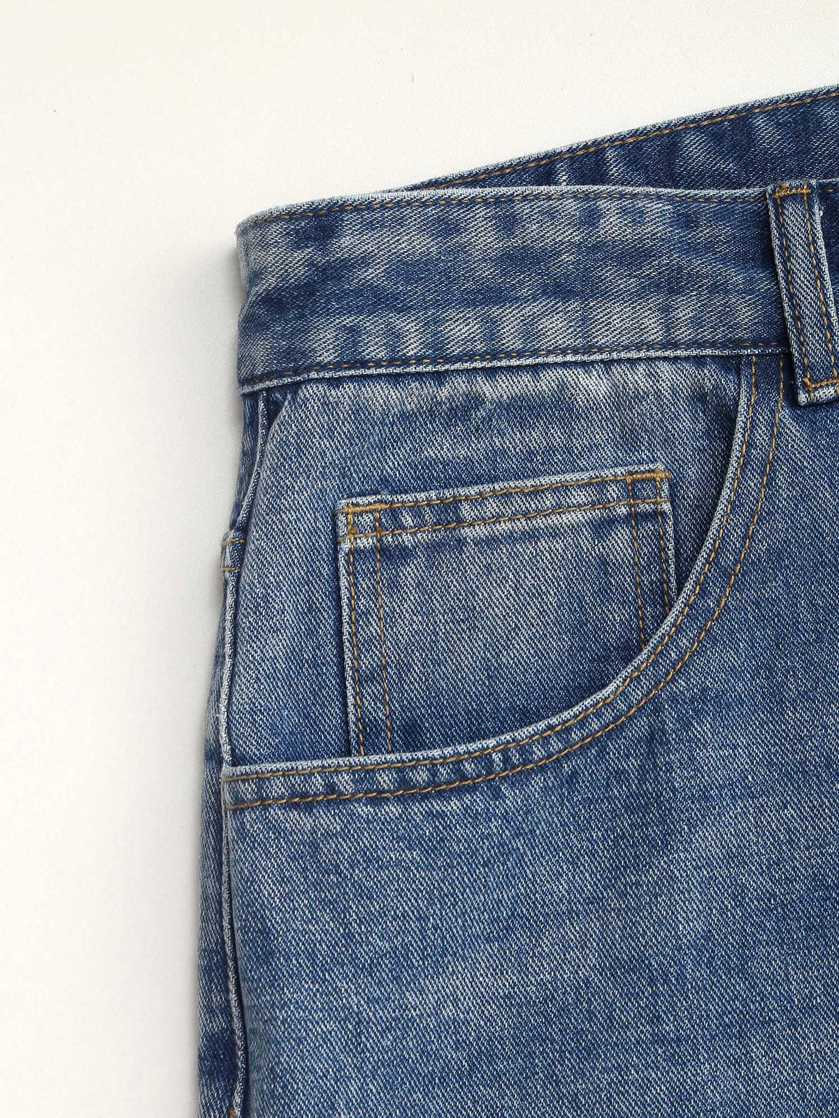 Denim Solid Pocket Straight Leg Jeans Curve & Plus | ST23 - view 7