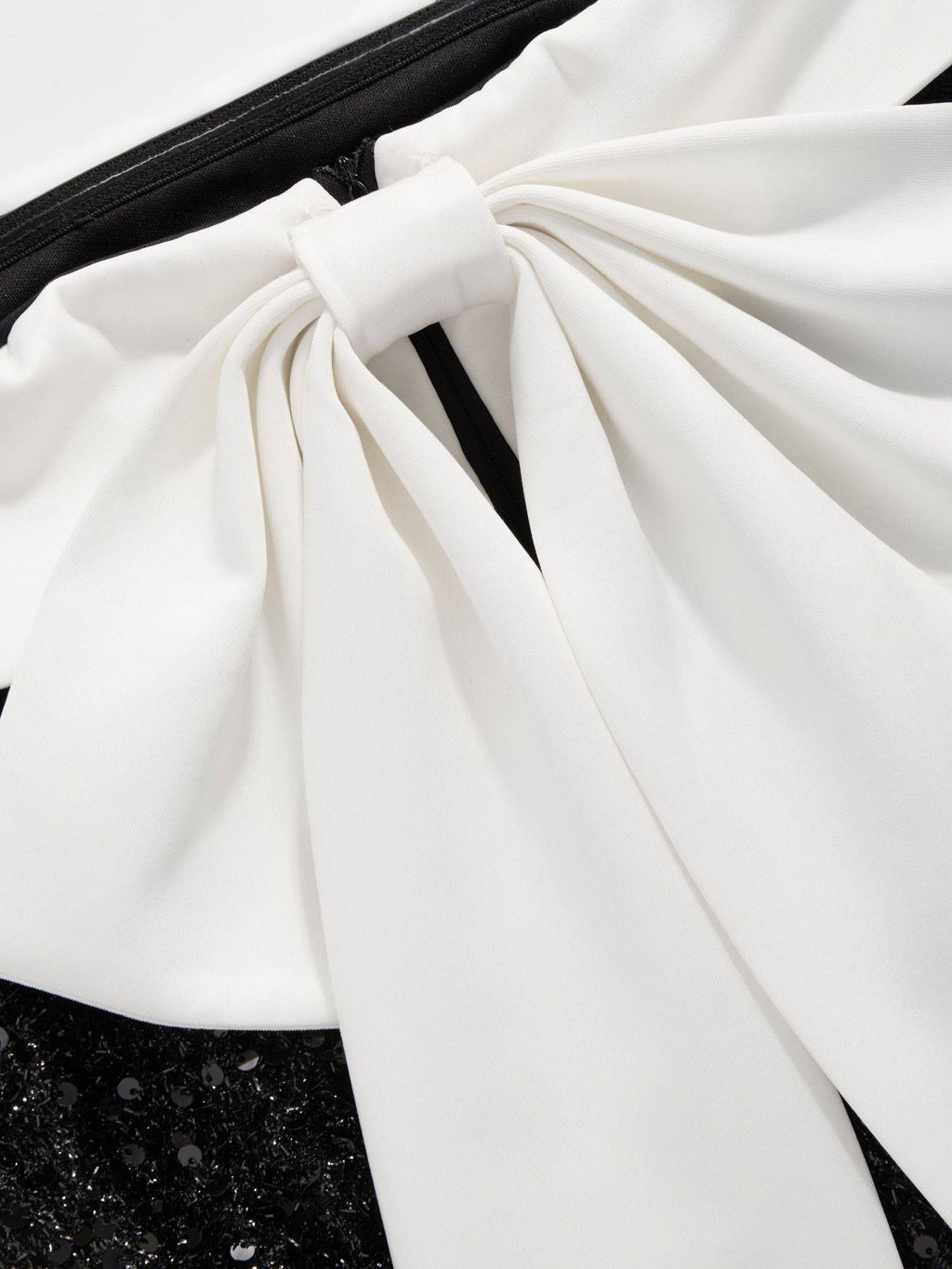 Sequin Off-shoulder Solid Bowknot Dress | D56 - view 8