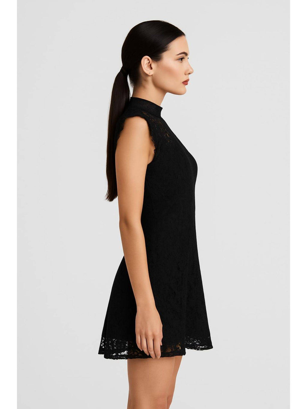 Lace High Neck Dress | D56 - view 2