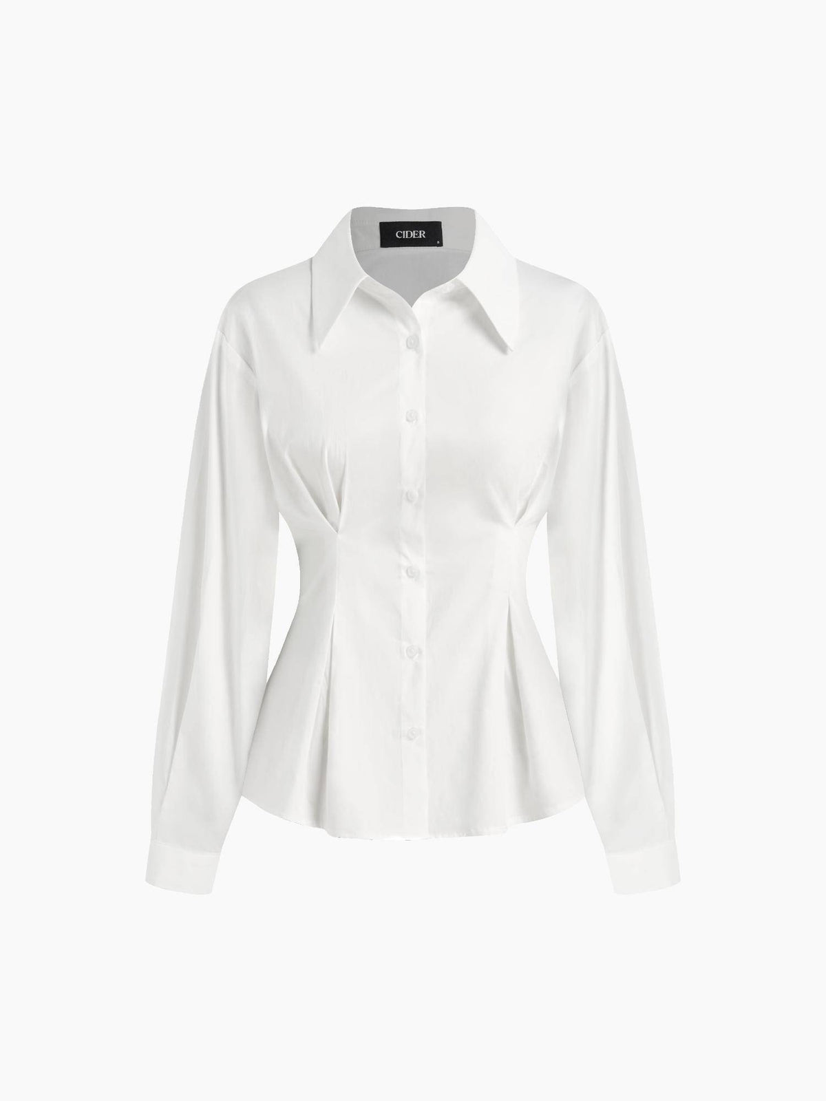 100% Cotton Polo Stripe Waist-cinching Shirt | S67 - view 1