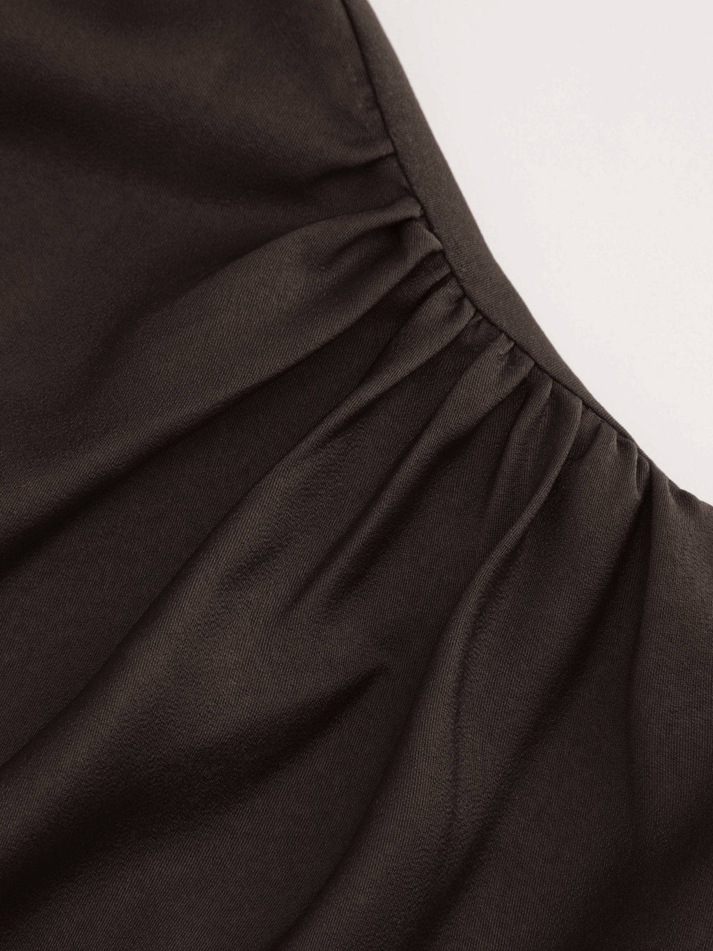 Satin Boat Neck Ruched Maxi Dress | D56 - view 37