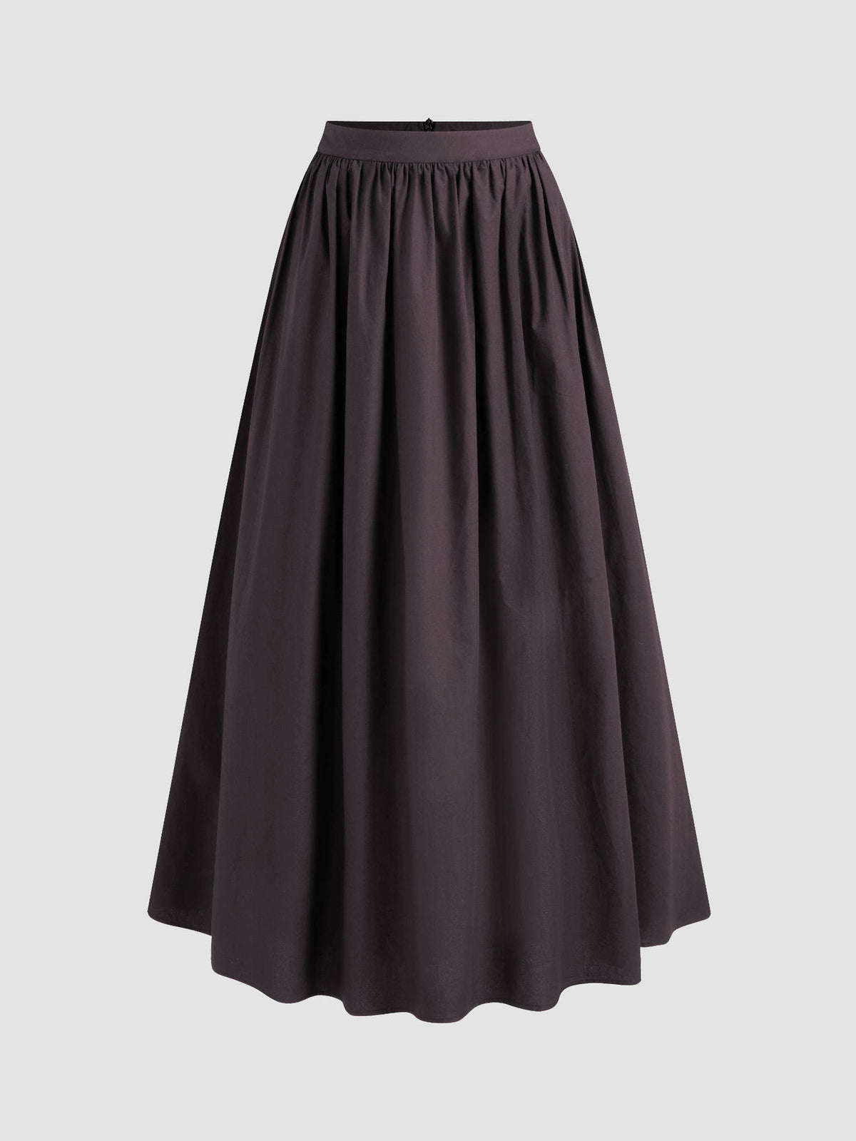 100% Cotton Mid Rise Solid Ruffle Maxi Skirt | CI9 - view 14