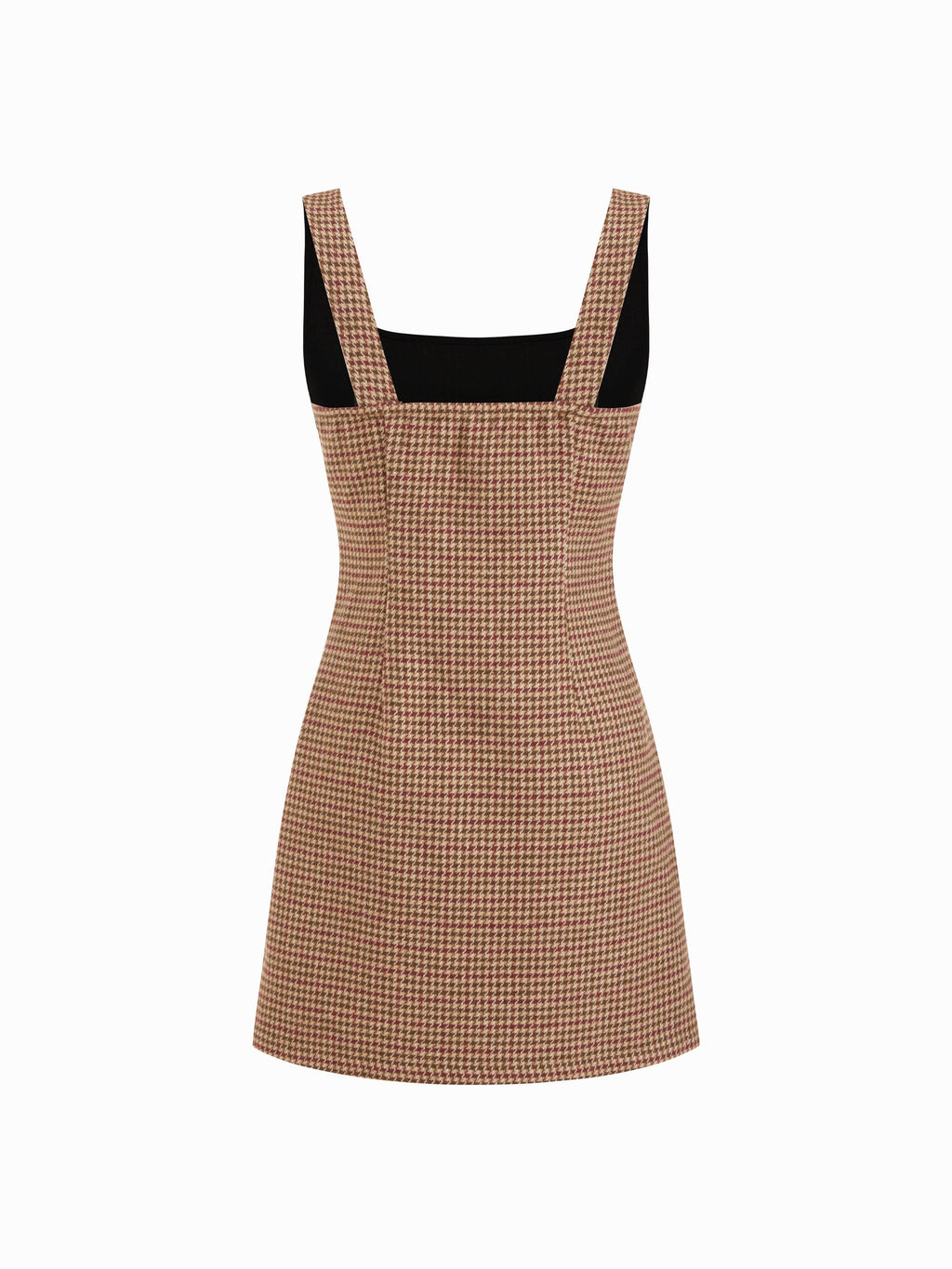 Scoop Neckline Checks Zipper Mini Dress | D56 - view 28