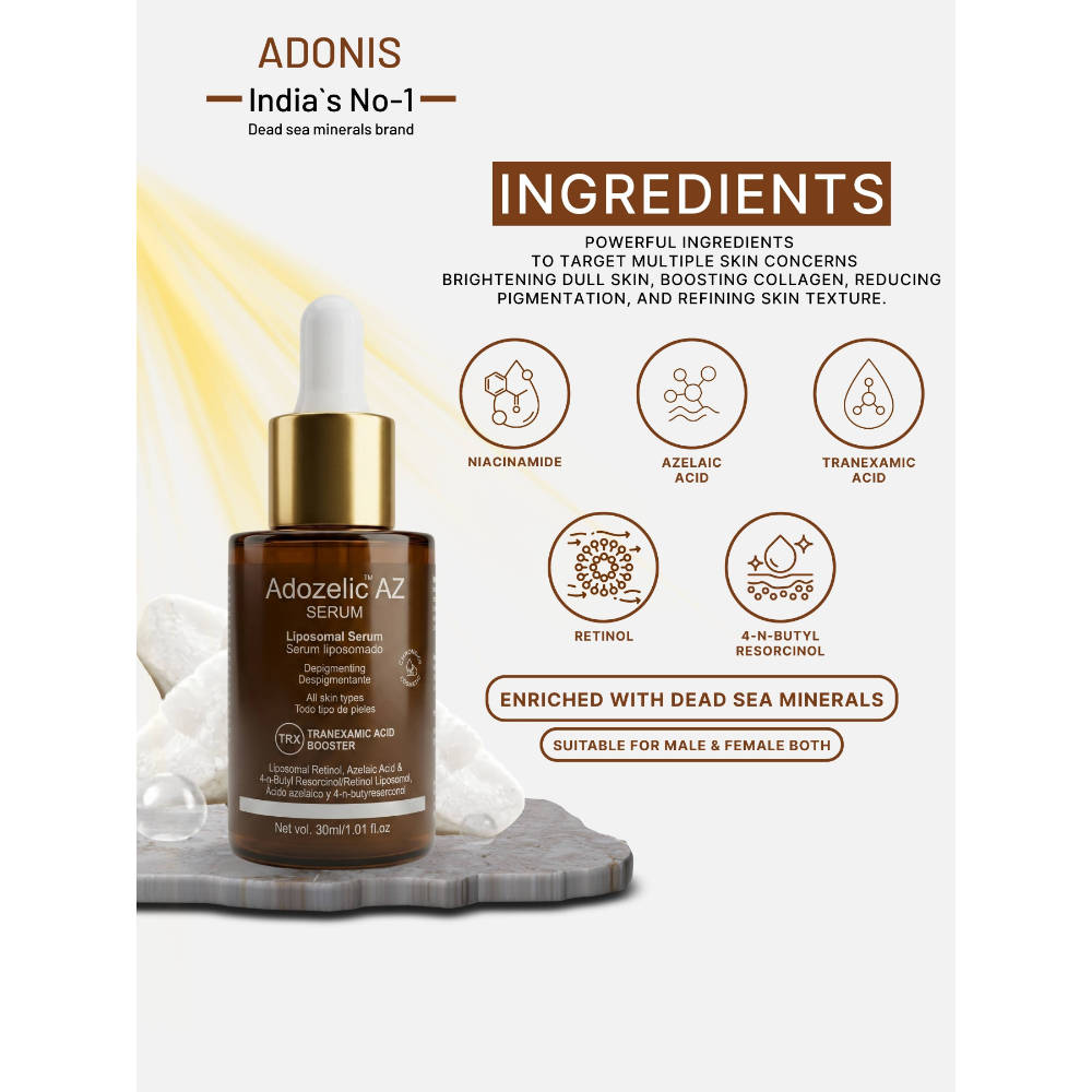 Unisex Adozelic AZ Face Serum with Azelaic Acid & Niacinamide for Pigmentation & Even Tone | Z8 - view 5