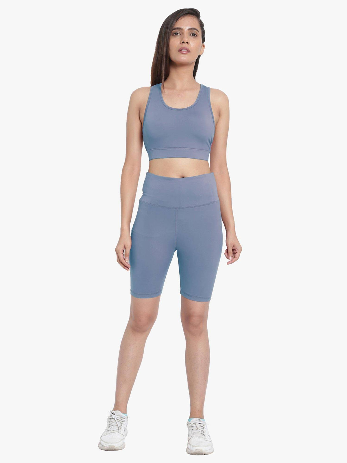 WearJukebox Easy Breezy Blue High Waist Shorts - view 1