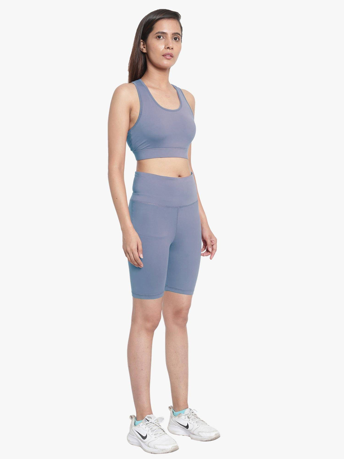 WearJukebox Easy Breezy Blue High Waist Shorts - view 3