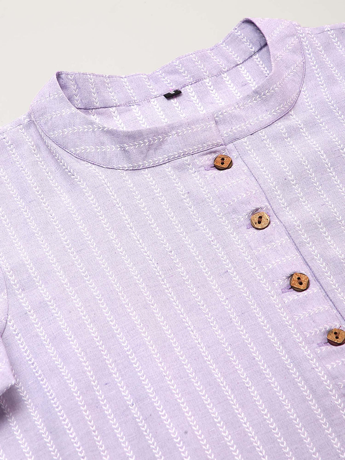Purple Stripes Regular Kurta | KDG - view 6