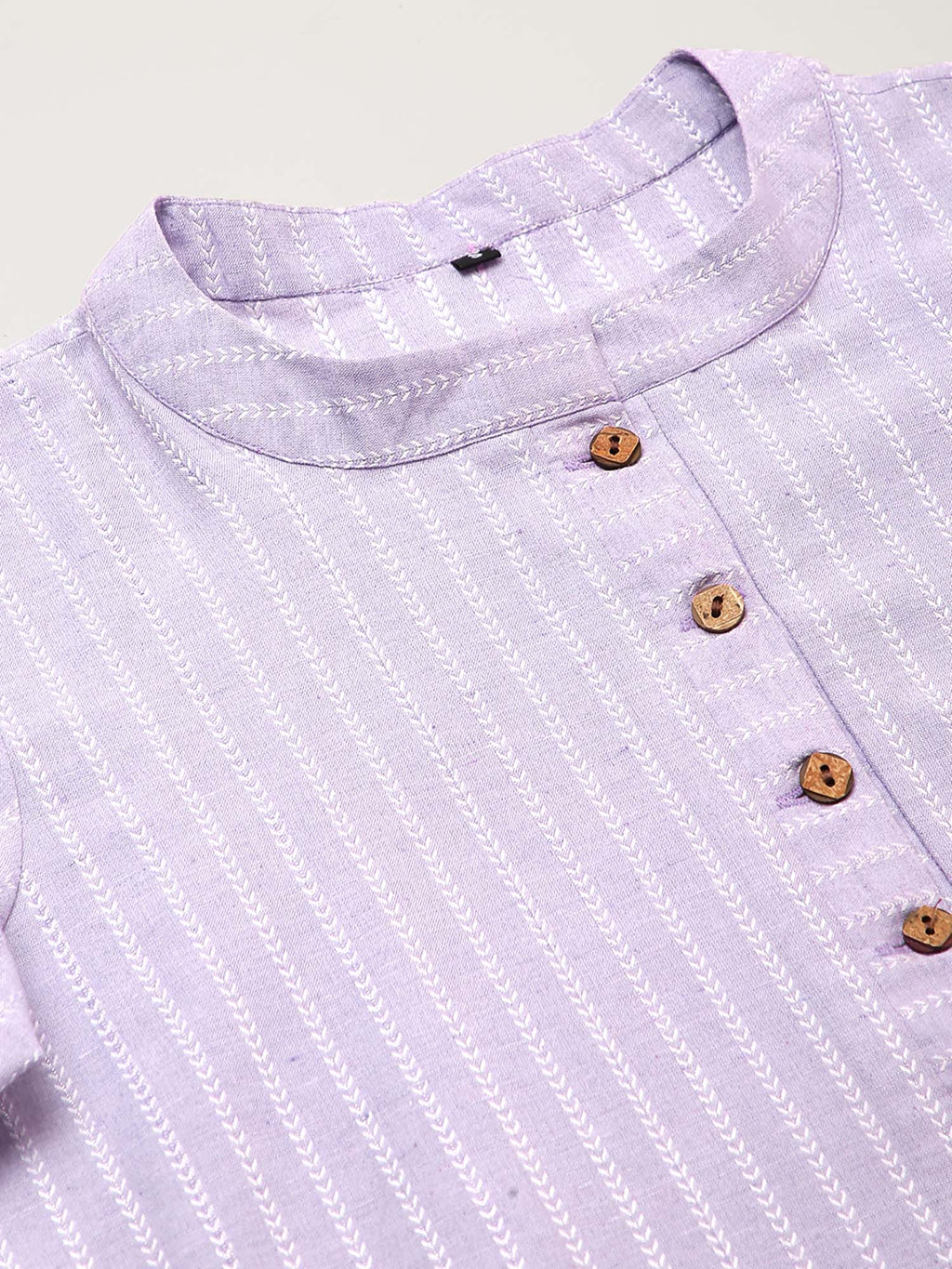 Purple Stripes Regular Kurta | FY93 - view 6
