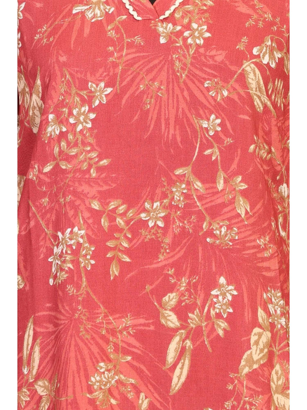 Rust Floral Straight Kurta | KDG - view 2