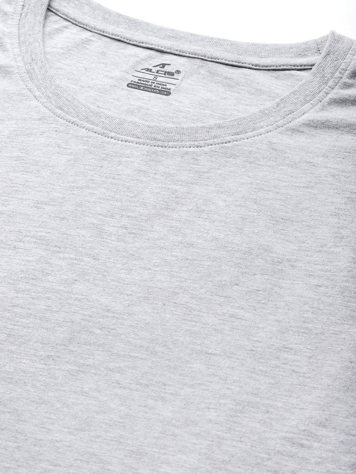 Women Grey Melange Typography Printed Slim Fit T-shirt | TT89 - view 5