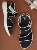 Women Navy Blue Solid Sandal | SD89 - view 1