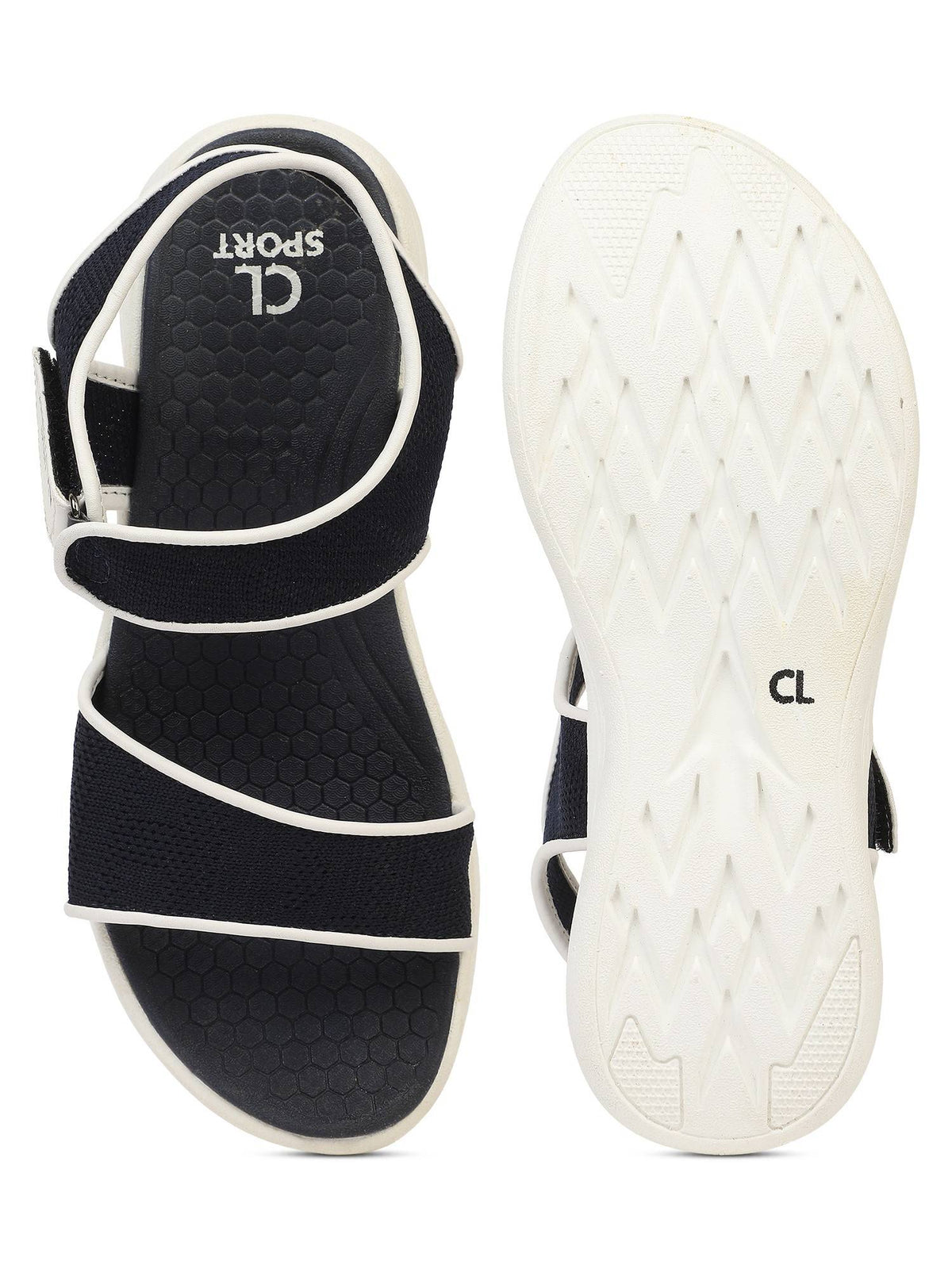 Women Navy Blue Solid Sandal | SD89 - view 2