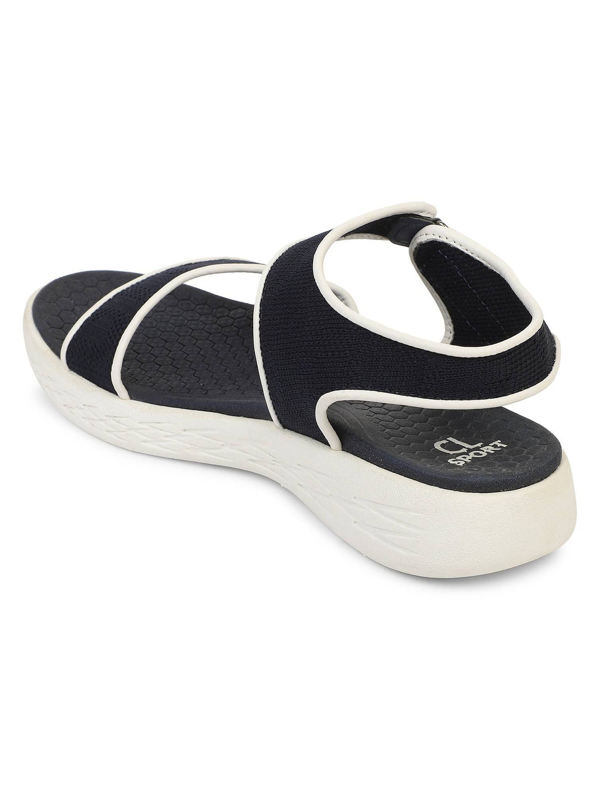 Women Navy Blue Solid Sandal | SD89 - view 4