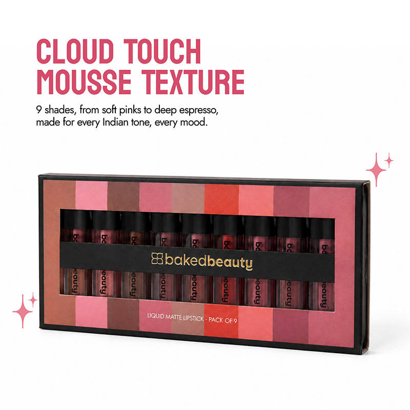 Matte Liquid Lipstick (Set of 9) | L12 - view 1