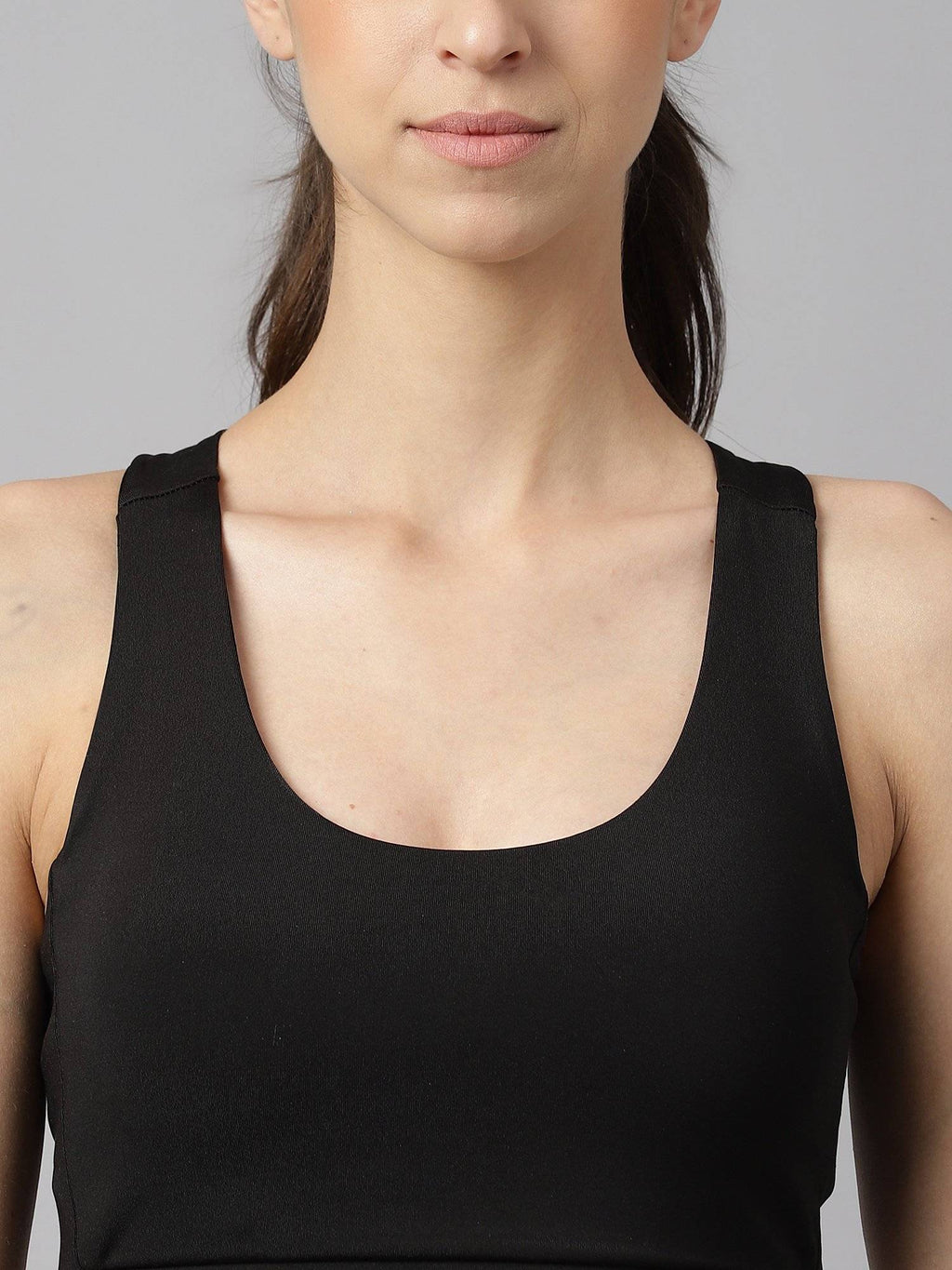 Women Black Anti Static Slim Fit Low Impact Sports Bra | sb09 - view 7