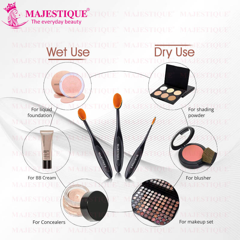 Supple Oval Makeup Brushes - 3 | T32 - view 4