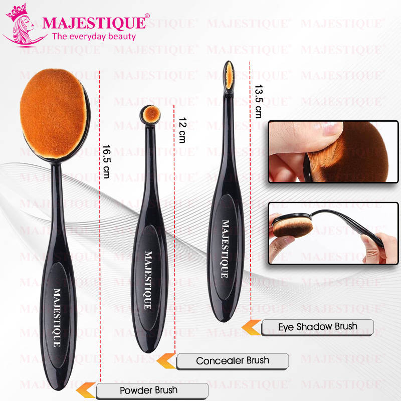 Supple Oval Makeup Brushes - 1 | T32 - view 2
