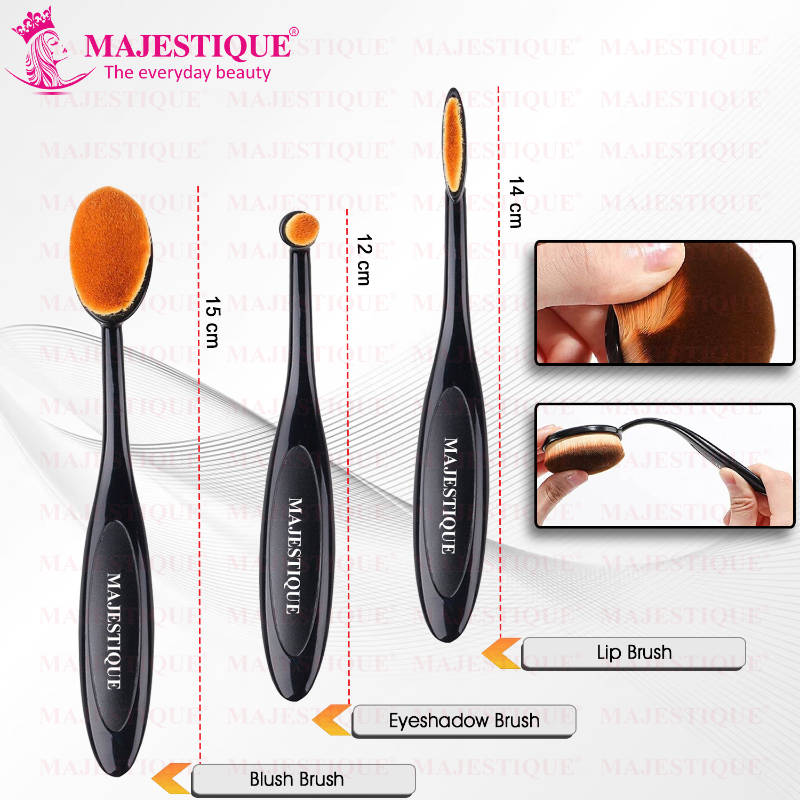 Supple Oval Makeup Brushes - 2 | T32 - view 2