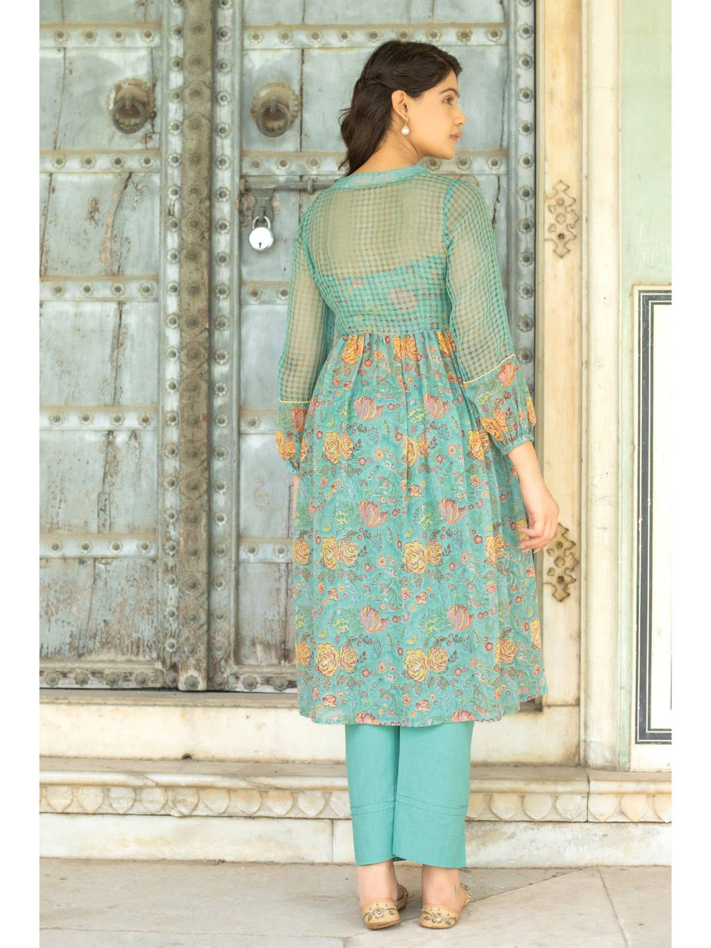 Mor Cotton Blue Kurta | U3S - view 2