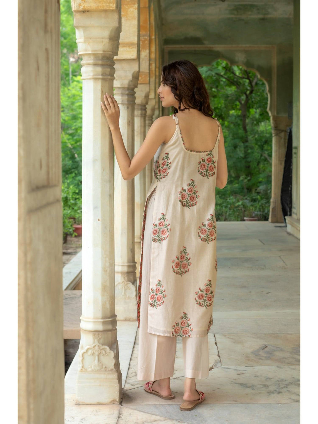Kasvi Chandheri Beige Kurta Only | KDG - view 2