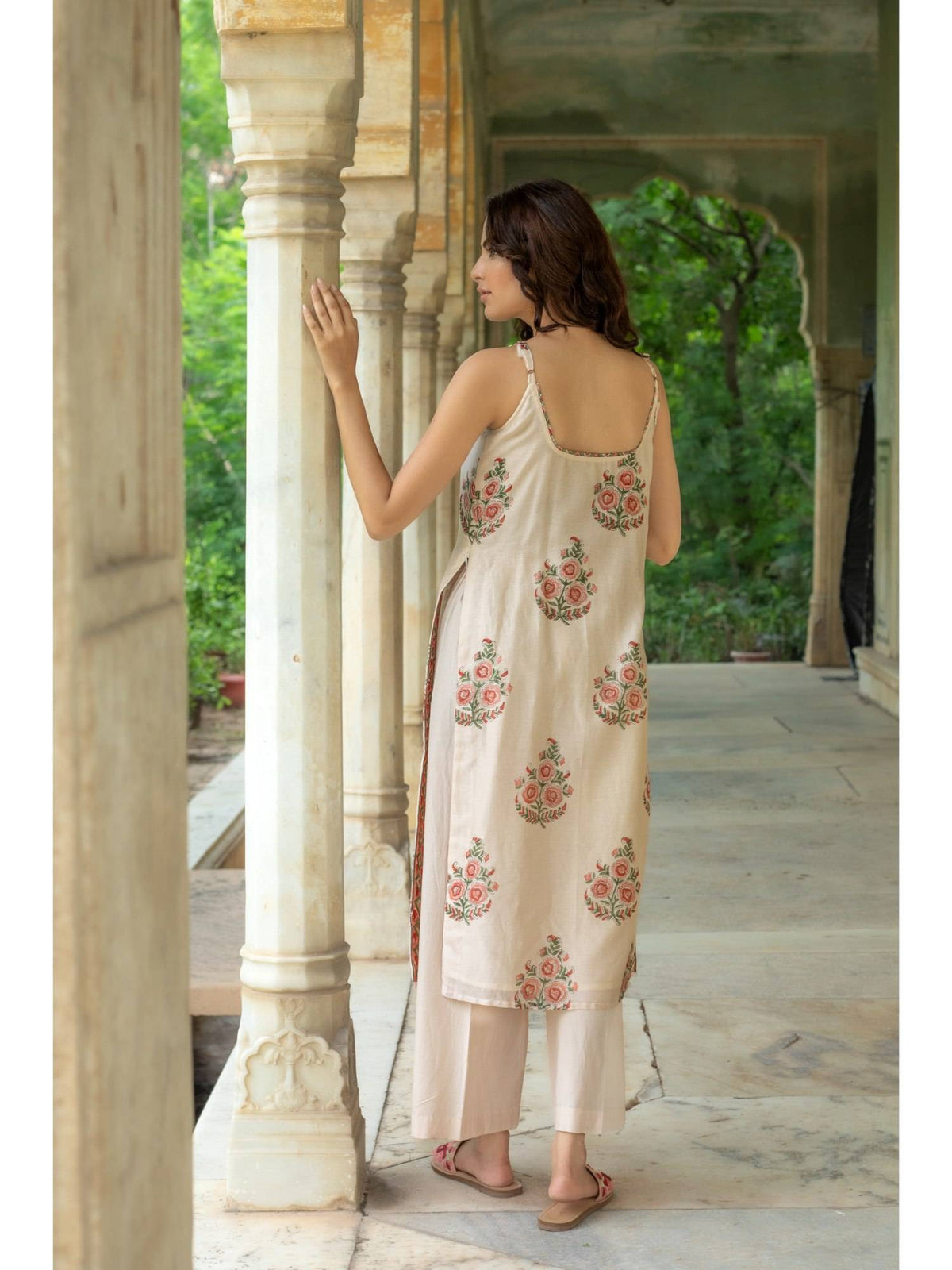 Kasvi Chandheri Beige Kurta Only | U3S - view 2