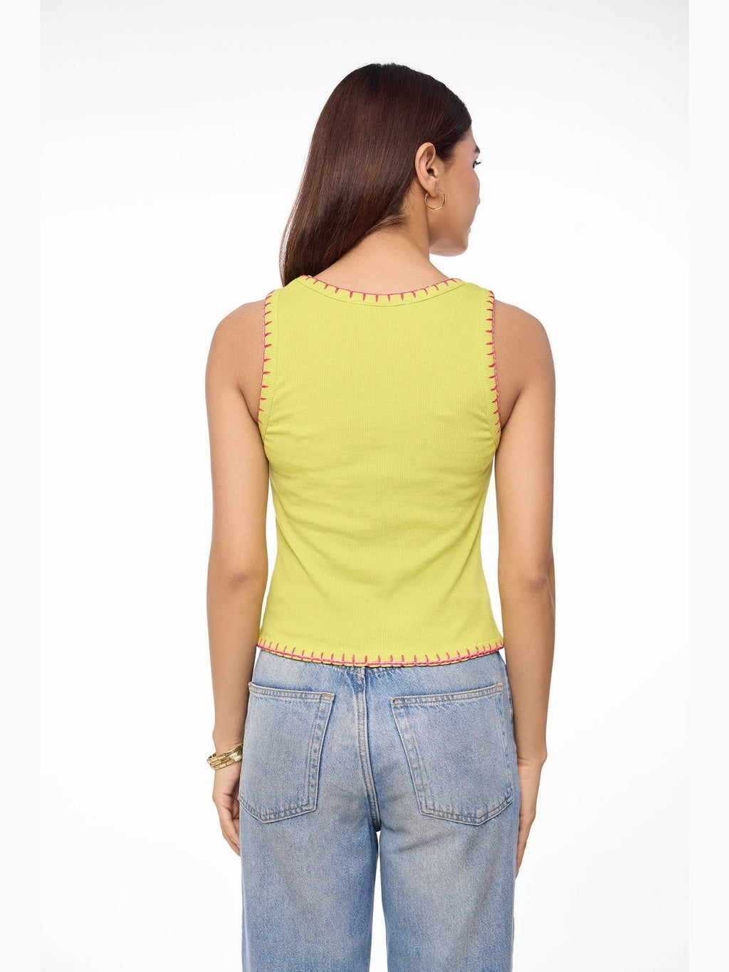 Electric Lily Embroidered Tank | TT98 - view 2
