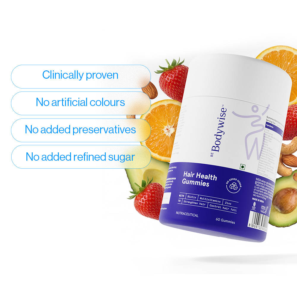 Biotin Hair Gummies - Zinc, Fibre, Multivitamin For Stronger Hair, Nails -No Added Sugar | BWS9 - view 18