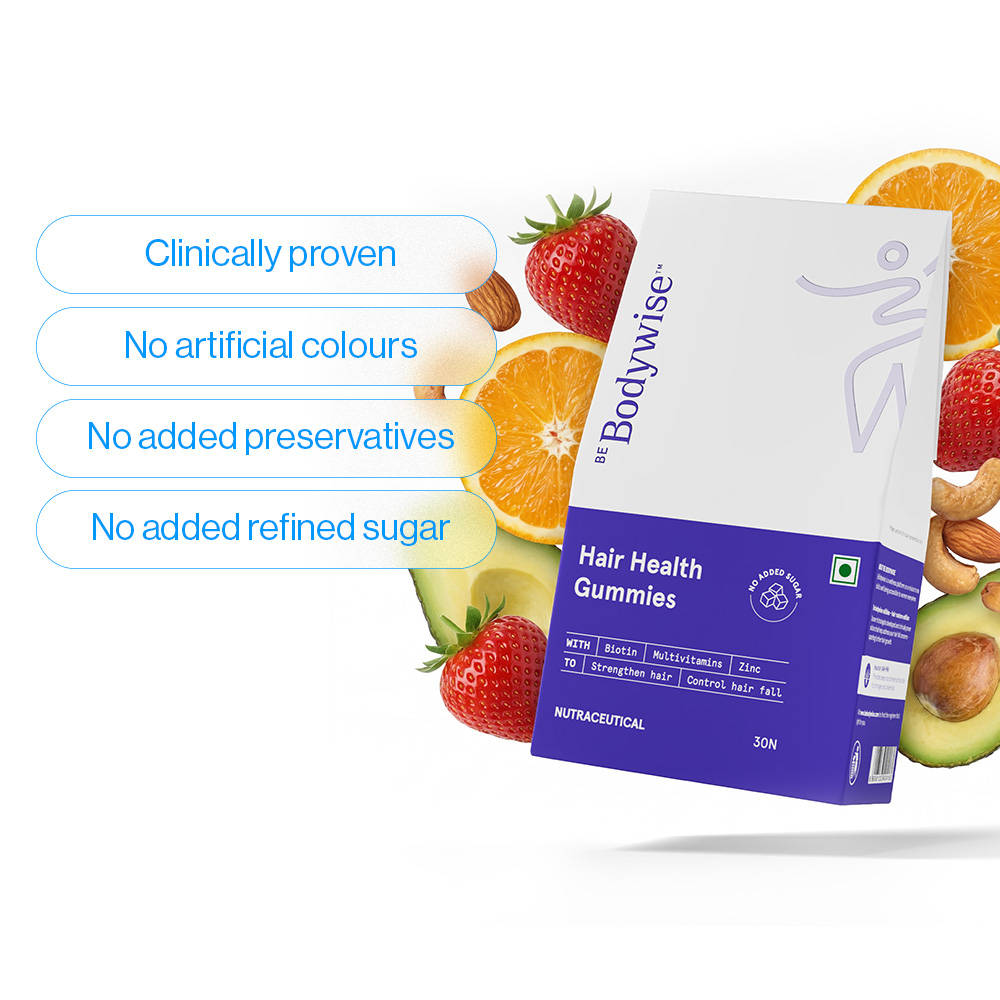 Biotin Hair Gummies - Zinc, Fibre, Multivitamin For Stronger Hair, Nails -No Added Sugar | BWS9 - view 7