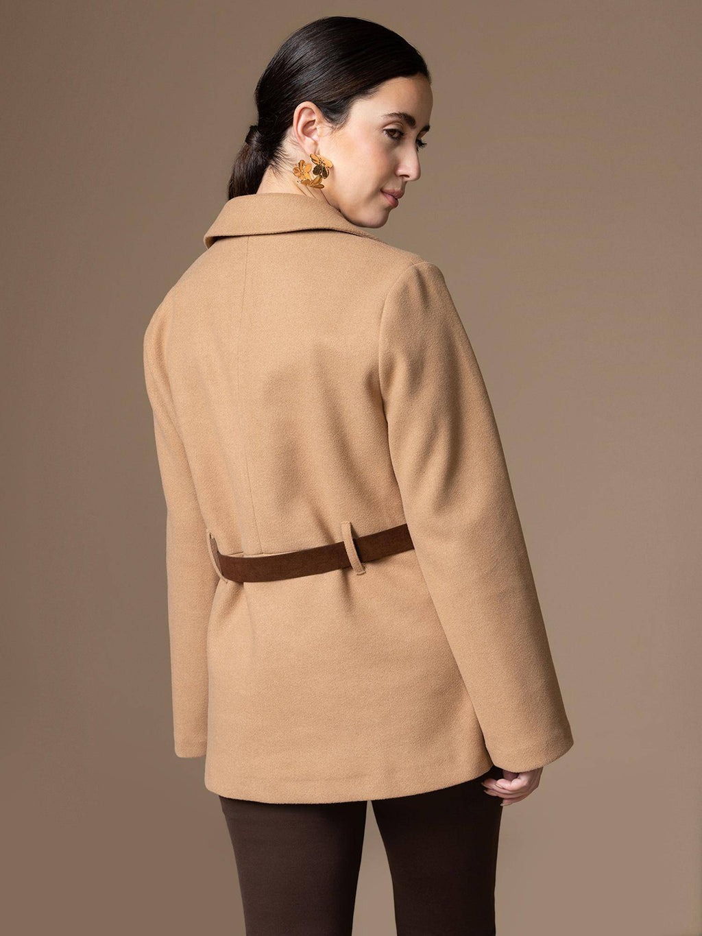 Agnes Wintercoat With Belt - Tan | JC78 - view 4