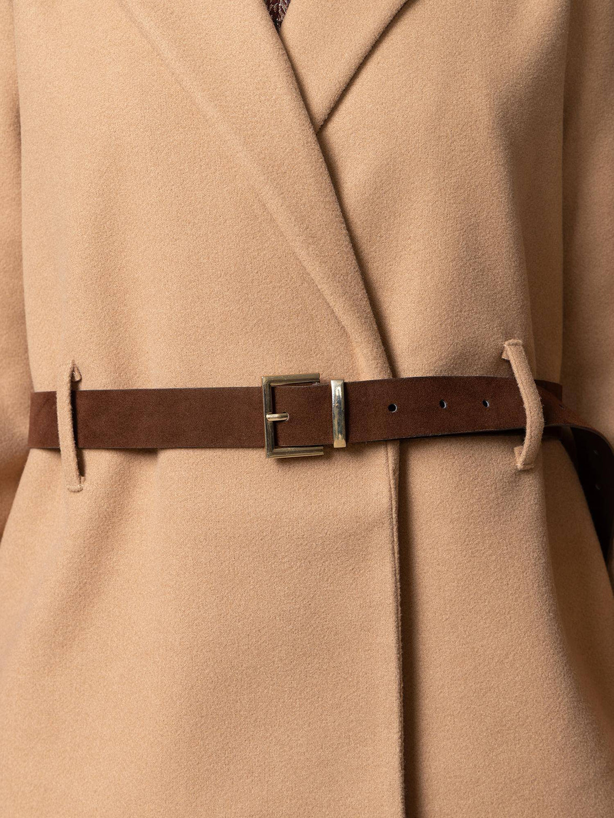 Agnes Wintercoat With Belt - Tan | JC78 - view 6