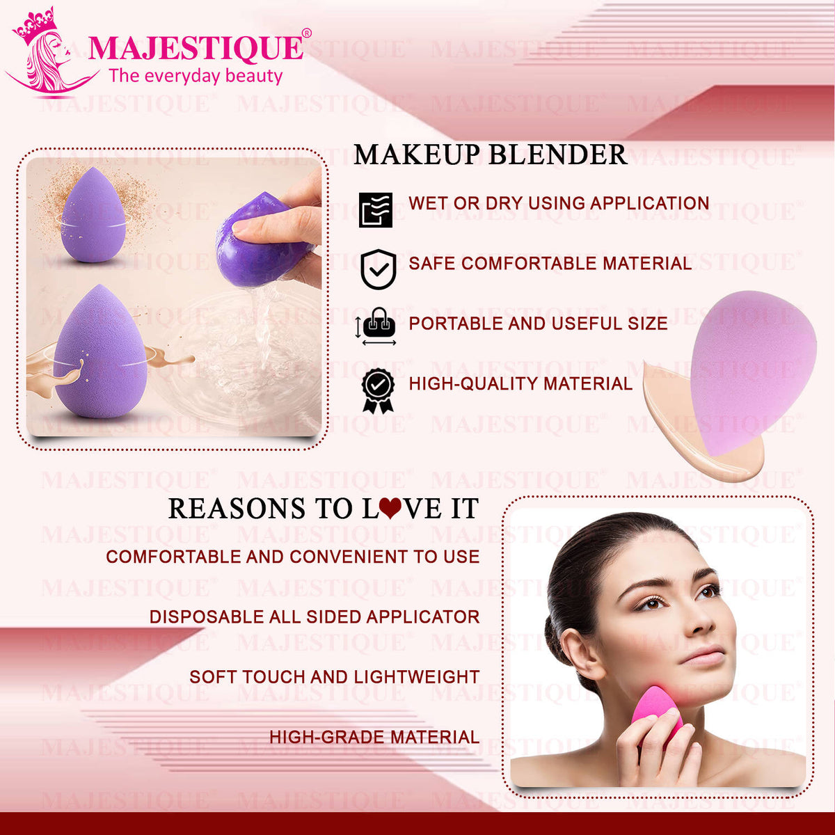Beauty Makeup Sponge, Use For Liquid, Cream, And Powder - Color May Vary | C83 - view 4