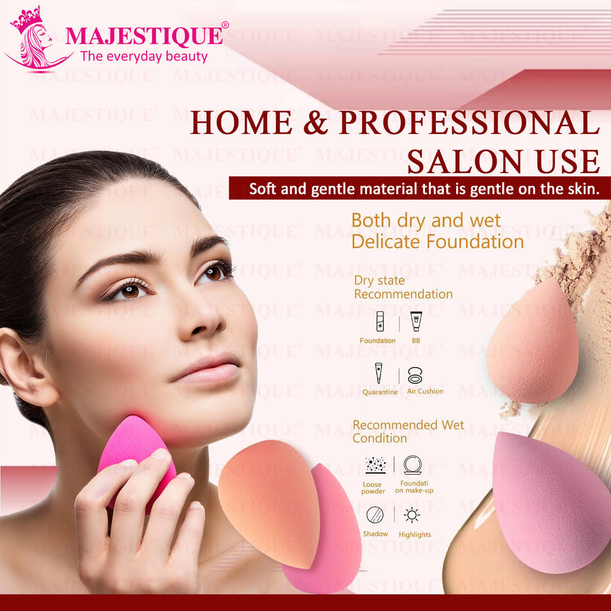 Beauty Makeup Sponge, Use For Liquid, Cream, And Powder - Color May Vary | C83 - view 5