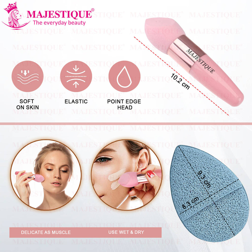 Facial Cleaning Sponge With Cut Makeup Sponge - Color May Vary | T32 - view 2