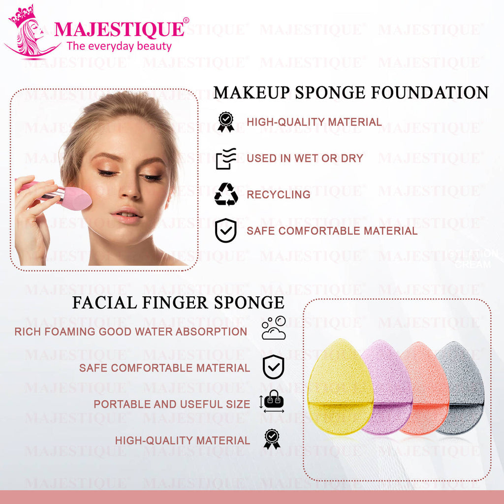 Facial Cleaning Sponge With Cut Makeup Sponge - Color May Vary | T32 - view 4