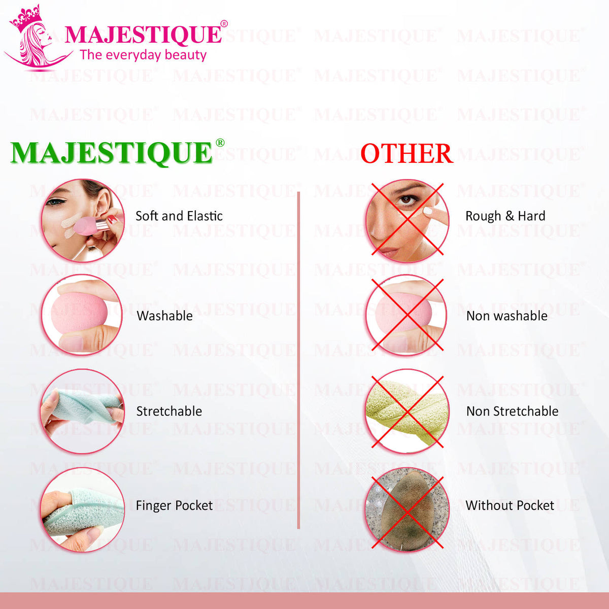 Facial Cleaning Sponge With Cut Makeup Sponge - Color May Vary | T32 - view 5
