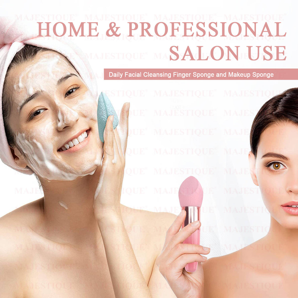 Facial Cleaning Sponge With Cut Makeup Sponge - Color May Vary | T32 - view 6