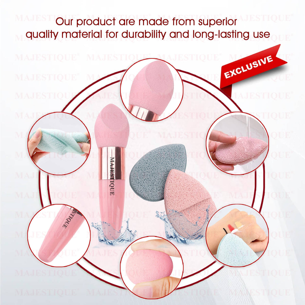 Facial Cleaning Sponge With Cut Makeup Sponge - Color May Vary | T32 - view 7