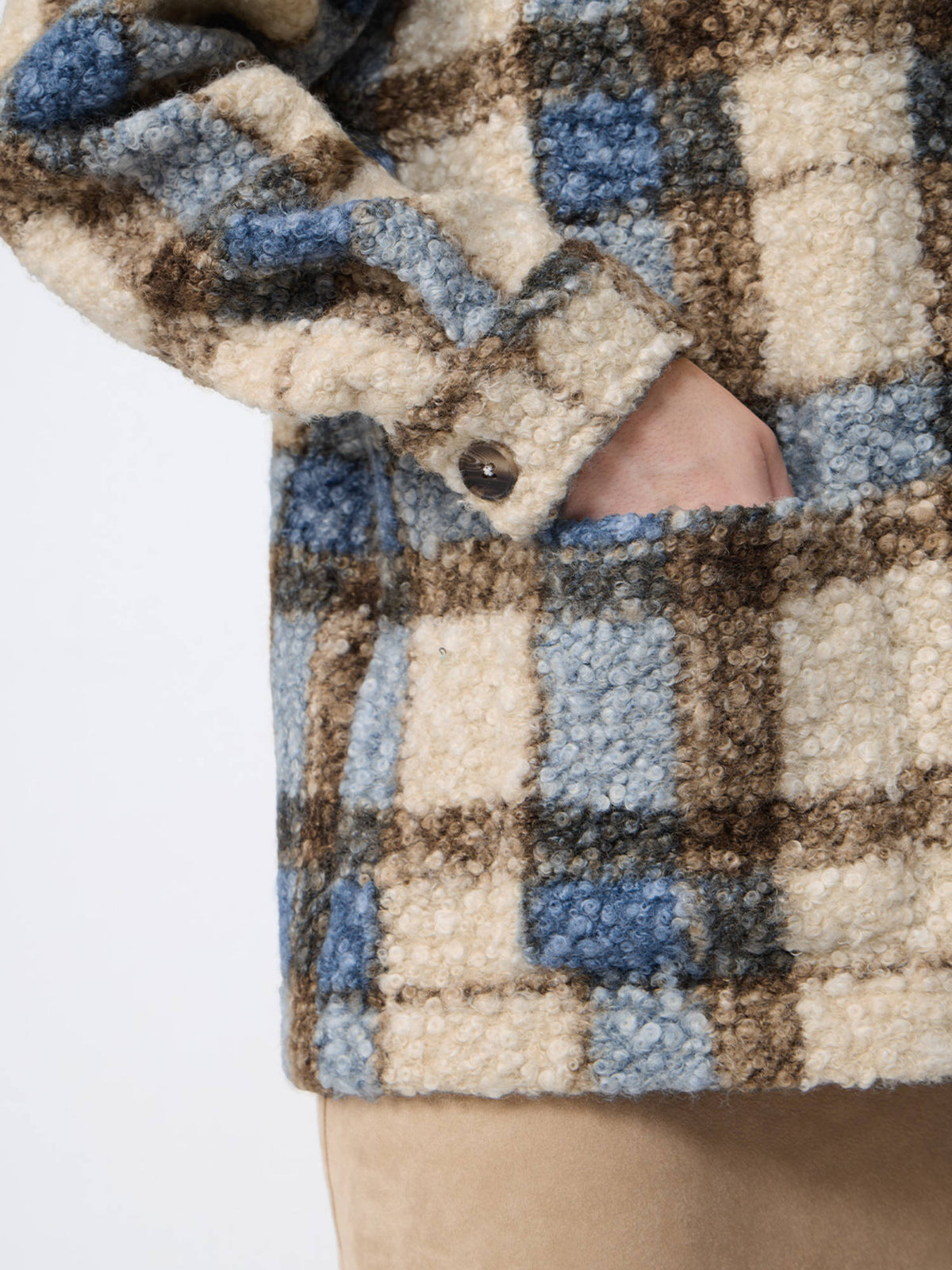 Plaid Teddy Brown Women Shackets | JC78 - view 4
