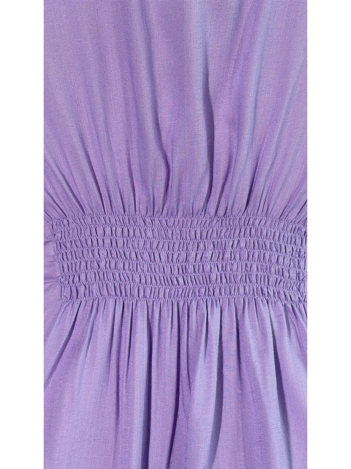 Lavender Women Solid Viscose V Neck Lace Patch Plus Size Top | pt51 - view 5