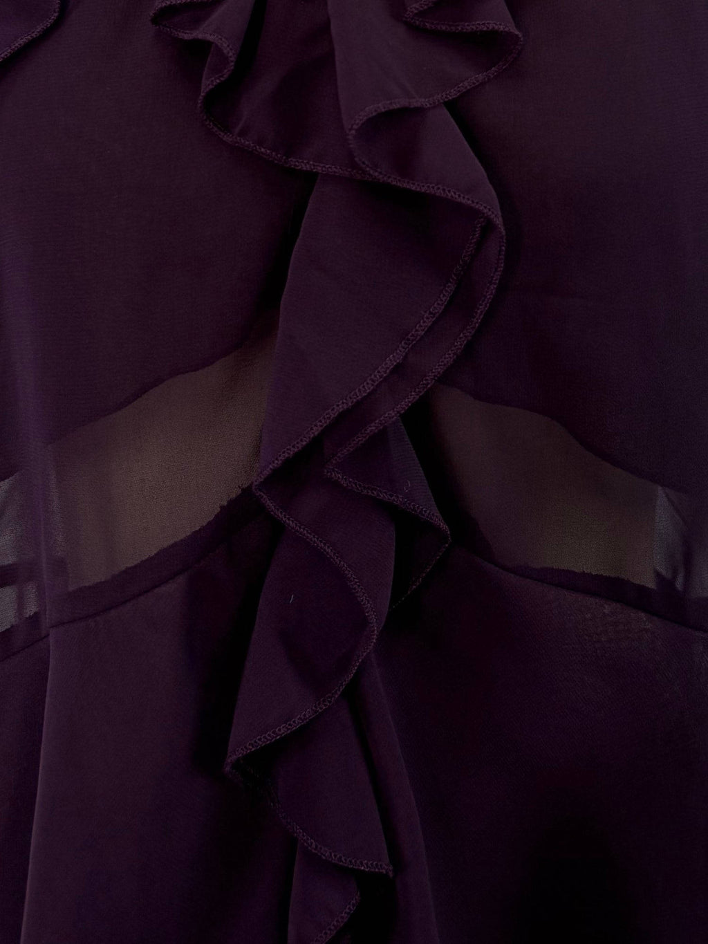 Wine Halter Neck With Ruffles Top | HT67 - view 4